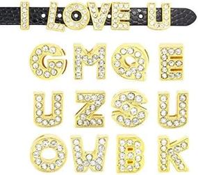 img 1 attached to Rhinestones Alphabet Letters Wristbands Bracelets Beading & Jewelry Making and Charms