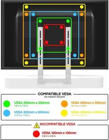 img 2 attached to 🔈 Белый кронштейн Soundbass Beam для TV для звуковой панели Sonos Beam - Полный комплект крепежных элементов включен [совместимость с Gen 2]