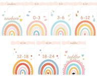 🌈 watercolor rainbow baby closet dividers – 7 pieces, nursery wardrobe, clothes hangers for newborn to toddler, boy girl, baby shower logo