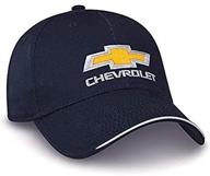 🧢 chevy bowtie navy blue cotton twill hat: stylish & comfortable headgear for chevrolet enthusiasts logo