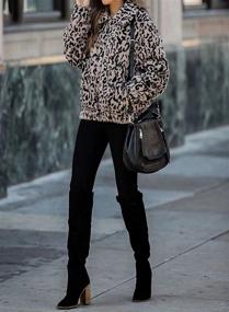 img 2 attached to Dokotoo Fashion Leopard Pocketed Outerwear Women's Clothing
