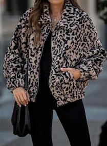 img 3 attached to Dokotoo Fashion Leopard Pocketed Outerwear Women's Clothing