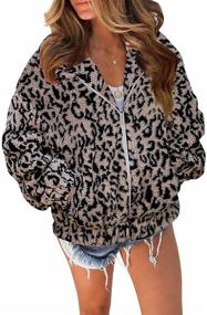 img 4 attached to Dokotoo Fashion Leopard Pocketed Outerwear Women's Clothing