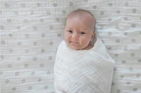 img 1 attached to 🌬️ SwaddleDesigns Organic Cotton Muslin Swaddle Blankets, Pack of 4, Snow White