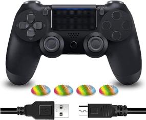 img 4 attached to 🎮 PS4 Wireless Controller - Replacement Gamepad Remote Joystick for Playstation 4 / Pro / Slim / PC | Compatible with PS4