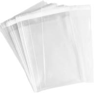 🛍️ clear cellophane bags, 5-1/2 x 7-1/2 inch thicker size, 1.58-mil poly bag - ideal for 5x7 cards, photos, envelopes, candy treats - pack of 150 count logo