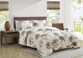 img 4 attached to 🛏️ Tommy Bahama Bonny Cove Quilt Set King Size - Premium 100% Cotton, Reversible & Breathable, Pre-Washed for Extra Softness, Lightweight Comfort in White