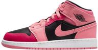 👟 grade school jordan 1 mid coral chalk pink 554725-662 logo