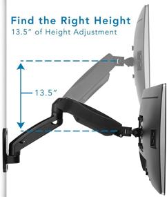 img 2 attached to Mount-It! Full Motion Gas Spring Monitor Wall Mount Arm - VESA 75 or 100 Patterns - Fits 13-32 Inch Screens - Camper RV Compatible