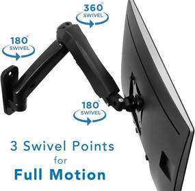 img 1 attached to Mount-It! Full Motion Gas Spring Monitor Wall Mount Arm - VESA 75 or 100 Patterns - Fits 13-32 Inch Screens - Camper RV Compatible