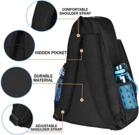 img 2 attached to 🎾 ACOSEN Tennis Bag Tennis Backpack - Spacious Tennis Bags for Women and Men to Safely Carry Tennis Rackets, Pickleball Paddles, Badminton Racquet, Squash Racquet, Balls, and More Accessories