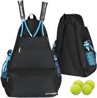 🎾 acosen tennis bag tennis backpack - spacious tennis bags for women and men to safely carry tennis rackets, pickleball paddles, badminton racquet, squash racquet, balls, and more accessories logo