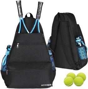 img 4 attached to 🎾 ACOSEN Tennis Bag Tennis Backpack - Spacious Tennis Bags for Women and Men to Safely Carry Tennis Rackets, Pickleball Paddles, Badminton Racquet, Squash Racquet, Balls, and More Accessories
