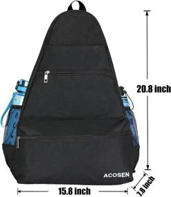 img 3 attached to 🎾 ACOSEN Tennis Bag Tennis Backpack - Spacious Tennis Bags for Women and Men to Safely Carry Tennis Rackets, Pickleball Paddles, Badminton Racquet, Squash Racquet, Balls, and More Accessories