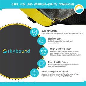 img 2 attached to 🌈 SkyBound Premium Trampoline Replacement Mat for 14 Foot Frames | Includes Spring Tool | UV Sunguard for Extended Stitching Lifespan | Strong V-Rings | Enhanced Stitching Rows for Safe Bouncing