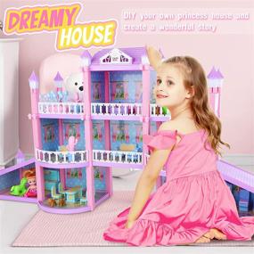 img 3 attached to Dream House Doll Pink Dollhouse: A Perfect Fantasy Haven for Little Imaginations!