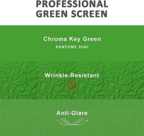 img 2 attached to 🖥️ RAUBAY 78.7in x 74.8in Portable Collapsible Green Screen Backdrop with Stand – Retractable Chroma Key Panel for Video Conferencing, Photography Studio, Live Streaming