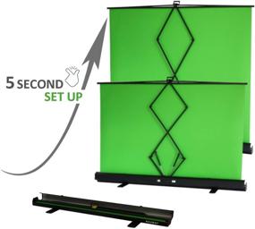 img 1 attached to 🖥️ RAUBAY 78.7in x 74.8in Portable Collapsible Green Screen Backdrop with Stand – Retractable Chroma Key Panel for Video Conferencing, Photography Studio, Live Streaming