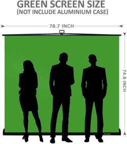 img 3 attached to 🖥️ RAUBAY 78.7in x 74.8in Portable Collapsible Green Screen Backdrop with Stand – Retractable Chroma Key Panel for Video Conferencing, Photography Studio, Live Streaming