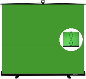 img 4 attached to 🖥️ RAUBAY 78.7in x 74.8in Portable Collapsible Green Screen Backdrop with Stand – Retractable Chroma Key Panel for Video Conferencing, Photography Studio, Live Streaming