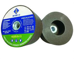 img 3 attached to 🔥 High-Performance SIGNI 4 Inch Green Grinding Stone: 5/8-11 Thread, 120 Grit - Get the 1 Pack Advantage!