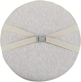 img 3 attached to 🪑 Premium Round Stool Cushion - Soft Memory Foam Padded Stool Cover for Bar Seat with Elastic and Non-Slip Band (Light Grey, 13.8 inch)