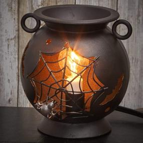 img 1 attached to Halloween Cauldron: Plug-in Electric Tart Warmer for Scented Wax Melts by Charm Company