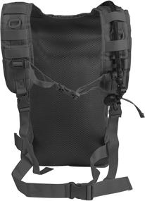 img 3 attached to Сайбертрон Тактический рюкзак для переноски гидратора Molle Hydration Carrier Pack - идеальная снаряга для активного отдыха: бег, походы, кемпинг, велосипед, мотоцикл - подходит для водного пузыря 2л или 2,5л (черный)