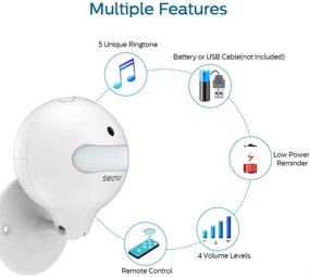 img 3 attached to 🚨 120 dB Motion Sensor Alarm with 5 Door Alarm Modes, 4 Volume Levels – Remote Controlled Indoor Motion Detector Alarm for Home, Shop, and Store