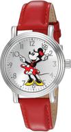 🎀 женские наручные часы disney minnie mouse с красным кожаным ремешком - w002760 логотип