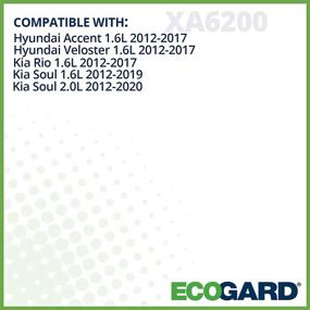 img 2 attached to ECOGARD XA6200 Premium Engine Air Filter - Compatible with Kia Soul 2.0L (2012-2020), Kia Soul 1.6L (2012-2019), Kia Rio 1.6L (2012-2017), Hyundai Accent 1.6L (2012-2017), Hyundai Veloster 1.6L (2012-2017)