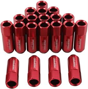 img 3 attached to JDMSPEED Red 60MM Aluminum Extended Tuner Lug Nuts Replacement For Wheel Rims M12X1