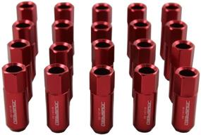 img 2 attached to JDMSPEED Red 60MM Aluminum Extended Tuner Lug Nuts Replacement For Wheel Rims M12X1