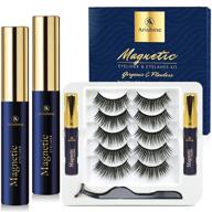 👁️ arishine magnetic eyelashes with eyeliner - luxury multi-layered effect, natural look faux mink lashes for girls - 5 pairs logo