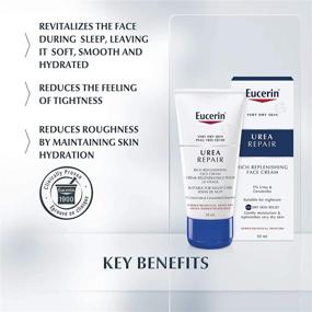 img 3 attached to 🌙 Eucerin Dry Skin Replenishing Night Face Cream - 5% Urea With Lactate - 50ml