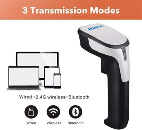 img 3 attached to Trohestar Wireless Barcode Scanner, 1D Bar Code Scanner with Bluetooth & 2.4GHz 📱 Wireless & Wired Connection, Handheld CCD Bar Code Reader for Windows Mac Android iOS