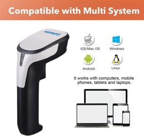 img 2 attached to Trohestar Wireless Barcode Scanner, 1D Bar Code Scanner with Bluetooth & 2.4GHz 📱 Wireless & Wired Connection, Handheld CCD Bar Code Reader for Windows Mac Android iOS
