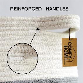 img 2 attached to 🧺 COMFY-HOMI XXXL Extra Large Woven Rope Basket: Ideal Laundry Hamper & Storage Organizer for Living Room, Baby Nursery, and Blankets