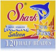 🪒 bulk 120-pack of professional barber razor blades: shark super stainless straight edge logo