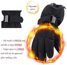 img 2 attached to ❄ Thinsulate Breathable Waterproof Snowboard Accessories for Boys, Ideal for Cold Weather