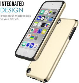 img 3 attached to 📱 MoKo Чехол для iPod Touch 2019 - 2 в 1, Ударопрочный бампер из ТПУ, Ультра тонкий защитный чехол, Совместим с iPod Touch 7 / 6 / 5, Жесткий задний чехол - Золотой.