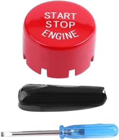 img 4 attached to 🚗 Enhanced Car Engine Start Button: Push Switch One-Button Start Fitment for F30 G/F Disk Bottom with Start&Stop (Red)
