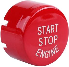 img 2 attached to 🚗 Enhanced Car Engine Start Button: Push Switch One-Button Start Fitment for F30 G/F Disk Bottom with Start&Stop (Red)