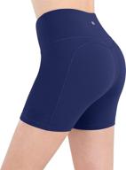 espidoo yoga shorts for women: high waist tummy control biker short pants - perfect for workout, hiking, running, cycling logo