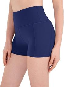 img 3 attached to espidoo Yoga Shorts for Women: High Waist Tummy Control Biker Short Pants - Perfect for Workout, Hiking, Running, Cycling