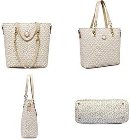 img 3 attached to 6-Piece Women's Handbag Set: Tote, Shoulder, Crossbody, Clutch, Top Handle, Satchel Purse