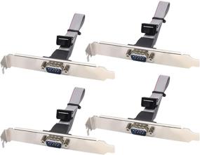 img 4 attached to 🔌 zdyCGTime 1Port DB9 RS232 Serial Port Bracket to 10 pin Header Ribbon Cable Connector Adapter - Convenient Serial Port Connection for Motherboard Panel Mount (12in 4Pcs)