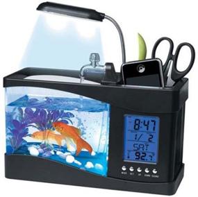 img 1 attached to Mini Lamp Desktop Aquarium Clock