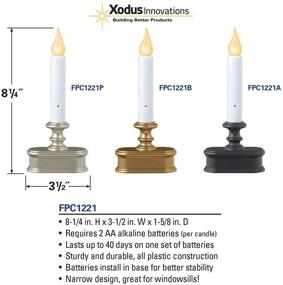 img 1 attached to Xodus Innovations FPC1221B-6 Battery Operated LED Dusk To Dawn Window Candle With Amber Steady On Or Flicker Flame