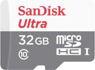 💾 32gb sandisk ultra microsdhc card - uhs-i class 10, with 80mb/s speed logo